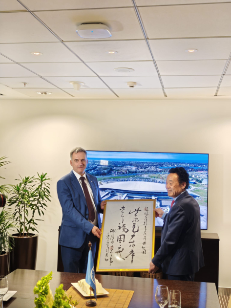 Presidente Orsi con el director General de FAO, Qu Dongyu