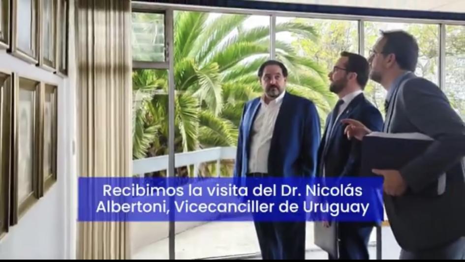 Ec. Andrés Rebolledo, Dr. Nicolás Albertoni, Embajador Ricardo Baluga Visita de la sede de la Organización Latinoamérica de Energía (OLADE)