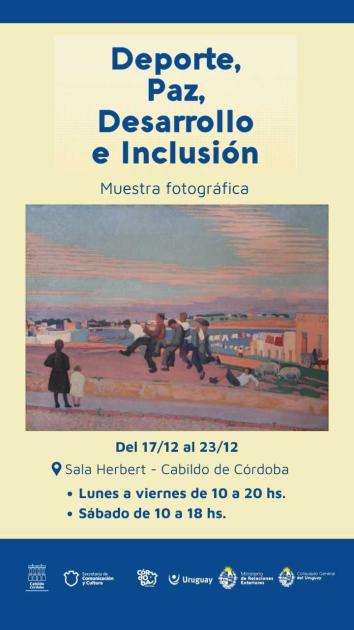 Afiche del evento con imagen de "Partido de fútbol" de Carmelo de Arzadun