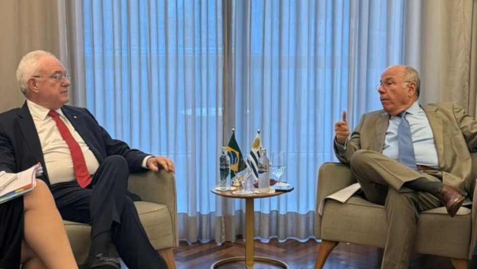 Lubetkin con canciller de Brasil, Mauro Vieira