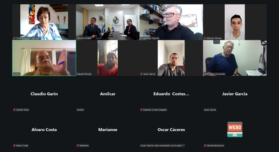 Segundo encuentro virtual con la colonia uruguaya residente en Colombia Segundo encuentro virtual con la colonia uruguaya residente en Colombia