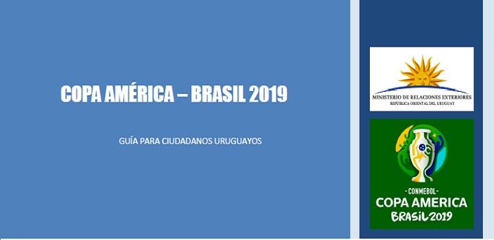 Guía para ciudadanos que viajan a la Copa América. Carátula de la guía.