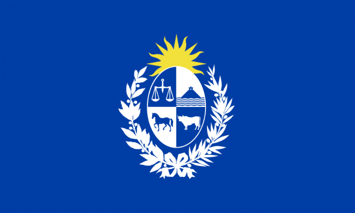 Logo de fondo azul