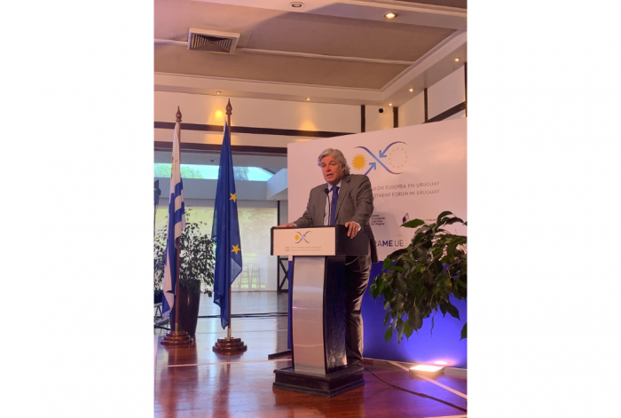 Ministro de Relaciones Exteriores, F. Bustillo, expone en el III Foro de Inversión Europea en Uruguay Ministro III FIEU