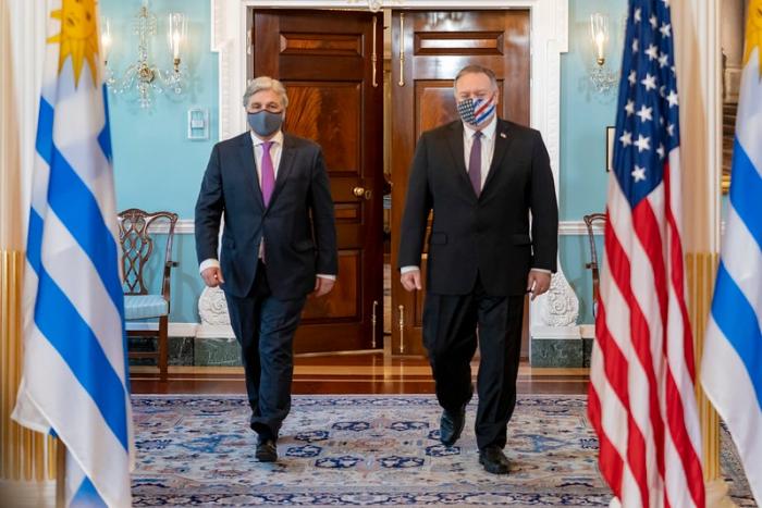 Reunión del Canciller Francisco Bustillo con el Secretario de Estado, Michael Pompeo Reunión del Canciller Francisco Bustillo con el Secretario de Estado, Michael Pompeo