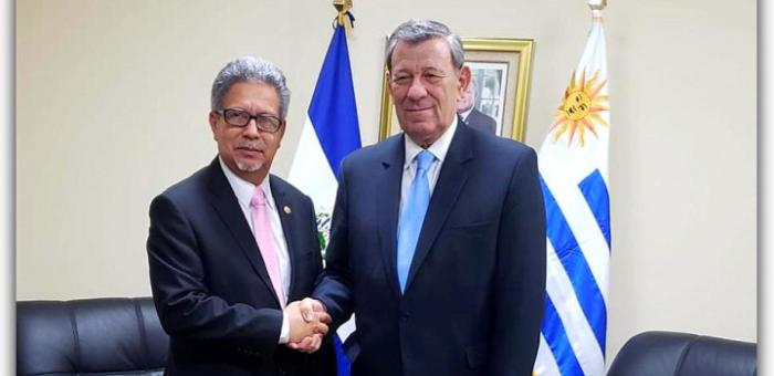 Canciller Nin Novoa con su par de El Salvador