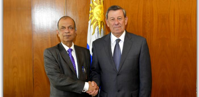 Canciller Nin Novoa con Secretario General Adjunto de Apoyo a las Actividades sobre el Terreno de las Naciones Unidas, Atul Khare Canciller Nin Novoa con Secretario General Adjunto de Apoyo a las Actividades sobre el Terreno de las Naciones Unidas, Atul Khare