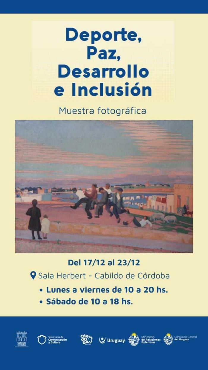 Afiche del evento con imagen de "Partido de fútbol" de Carmelo de Arzadun