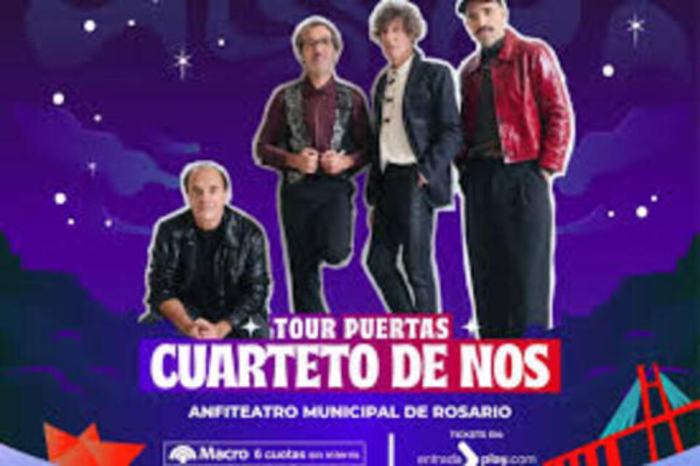 El Cuarteto de Nos actuará en Rosario el 15 de febrero.