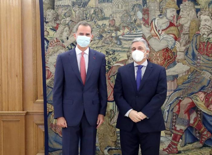 Audiencia S. M. Felipe VI, Rey de España, con Canciller Bustillo Audiencia S. M. Felipe VI, Rey de España, con Canciller Bustillo
