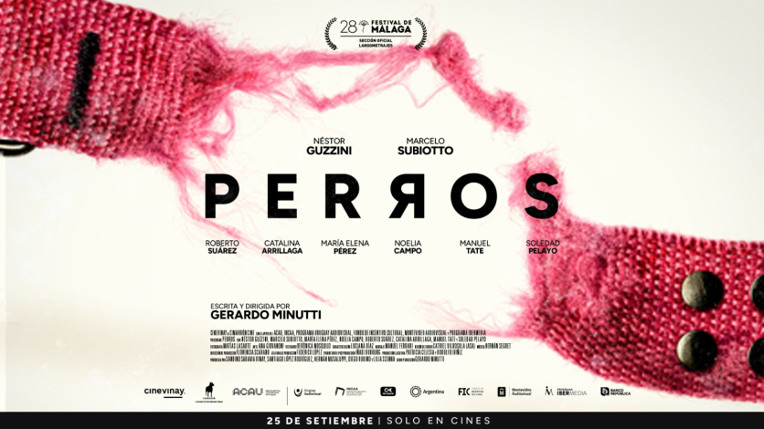 Flyer de la presentación de la película Perros