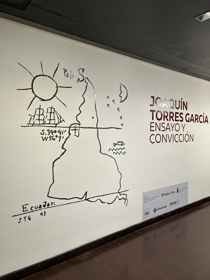 Foto del cartel de acceso a la Muestra sobre J. T. García y discípulos en Córdoba