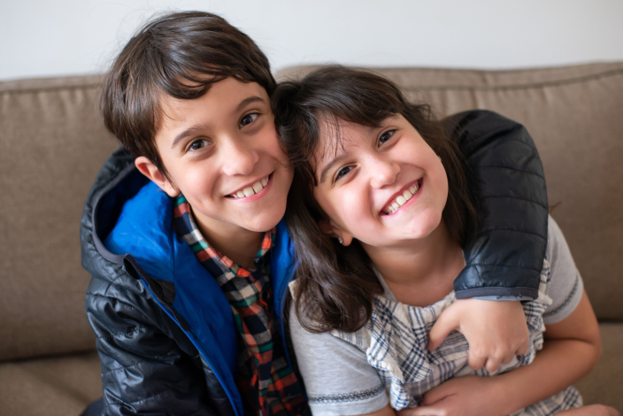 niña y niño 13 años