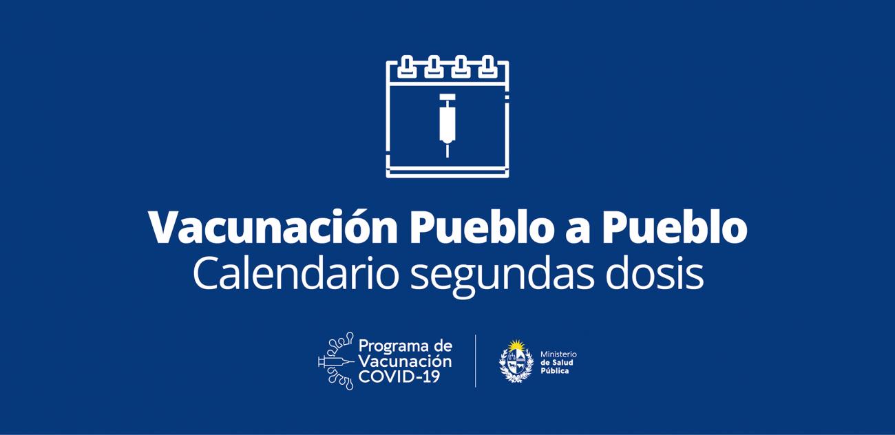 Calendario segundas dosis - vacunación Pueblo a Pueblo