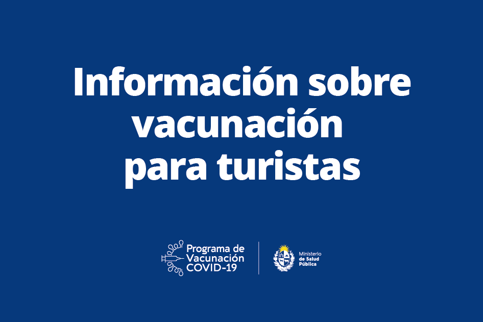 Placa sobre vacunación a turistas
