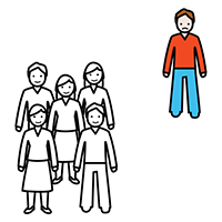 Niño queda solo, no participa del entorno