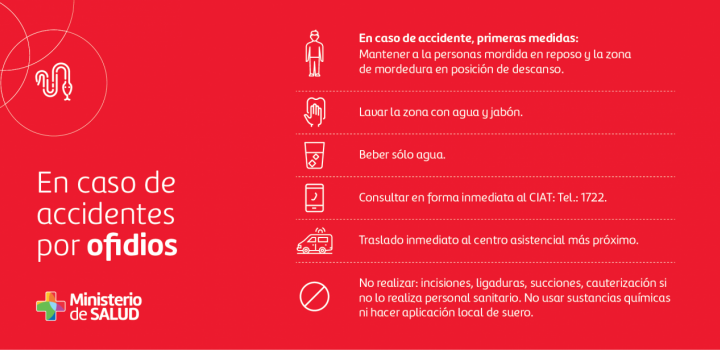 Placa sobre medidas de prevención de accidentes por ofidios II