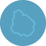 Silueta de mapa de Uruguay