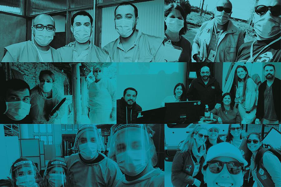 Mosaico de fotos de personas participantes del programa