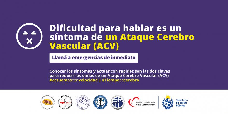 Placa Ataque Cerebro Vascular Dificultad para hablar es un síntoma de un Ataque Cerebro Vascular