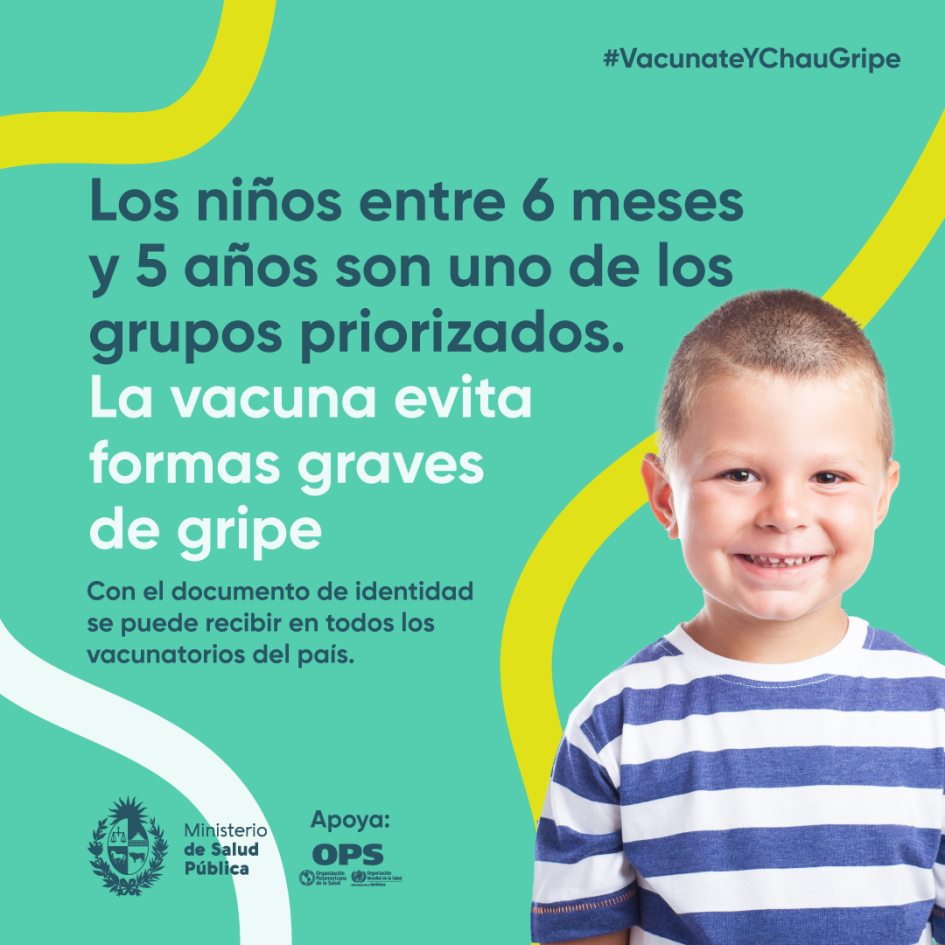Protección de los niños entre 6 meses y 5 años. Los niños entre 6 meses y 5 años son priorizados. La vacuna evita las formas graves de gripe.