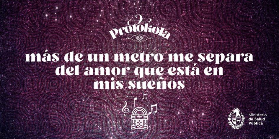 Placa de la campaña Más de un metro me separa del amor que está en mis sueños