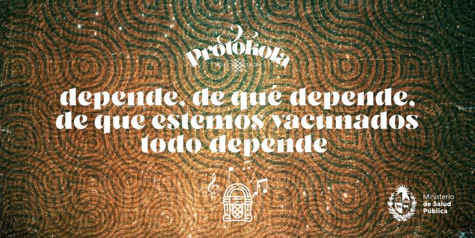 Placa de la campaña Depende, de qué depende, de que estemos vacunados todo depende