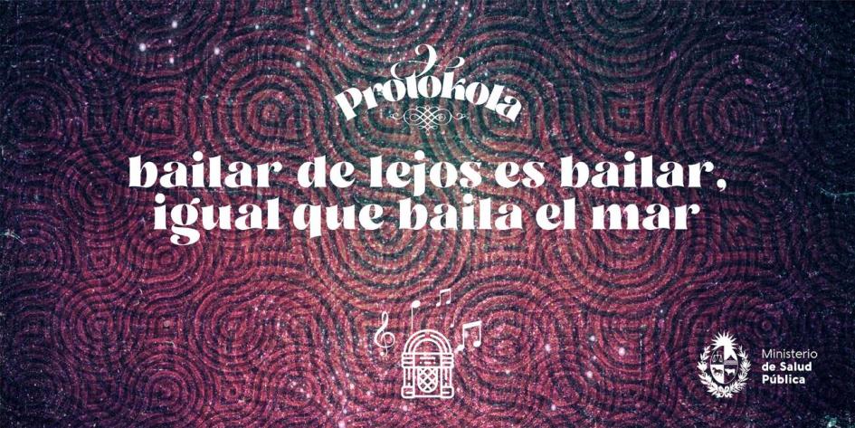 Placa de la campaña Bailar de lejos es bailar, igual que baila el mar