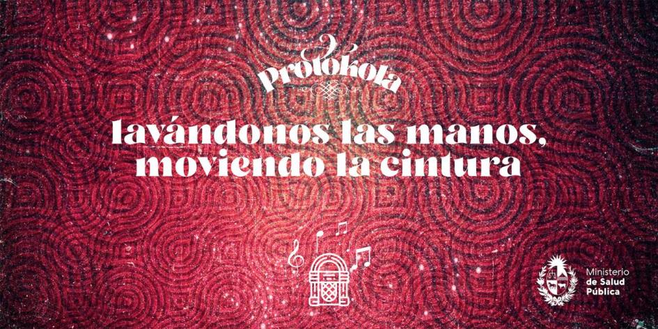 Placa de la campaña Lavándonos las manos, moviendo la cintura