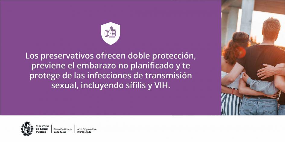 Doble protección: previene embarazo no planificado y protege de las infecciones de trasmisión sexual
