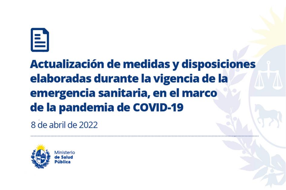 Placa Actualización de medidas y disposiciones elaboradas durante la vigencia de la emergencia sanitaria