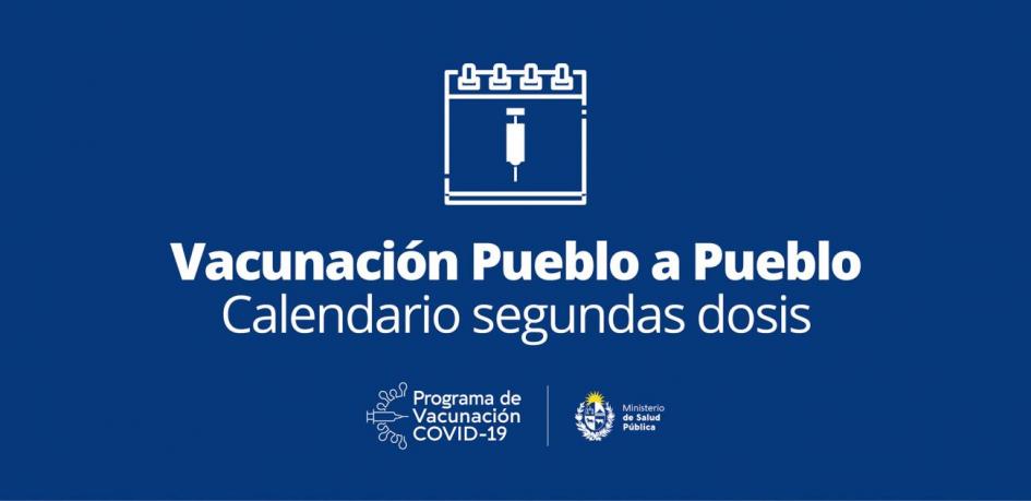 Calendario segundas dosis - vacunación Pueblo a Pueblo Calendario segundas dosis - vacunación Pueblo a Pueblo