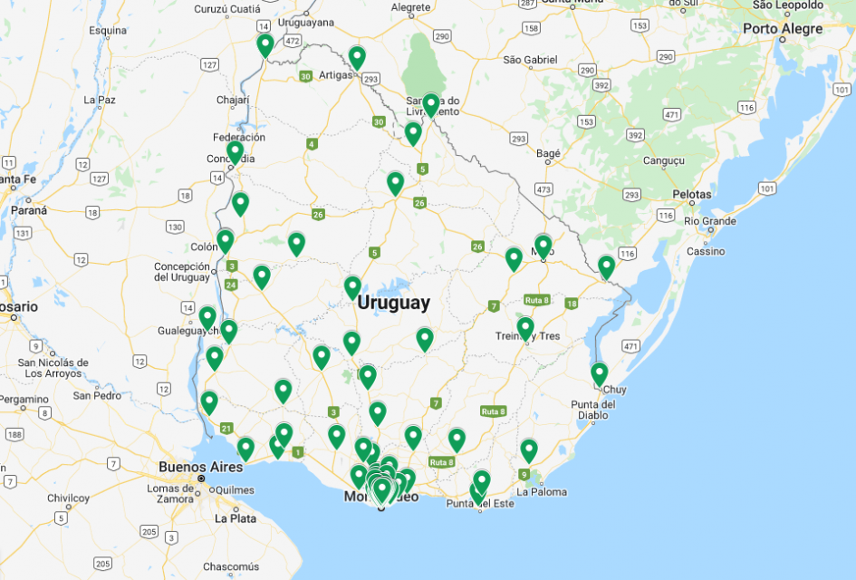 Mapa de ubicación de vacunas