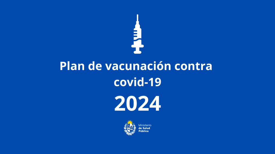  Hay un incono de una vacuna y el texto Plan de vacunación contra covid-19 en 2024
