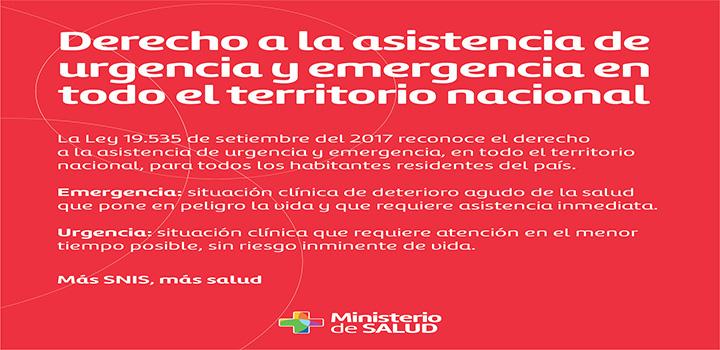 Placa información sobre emergencias y urgencias