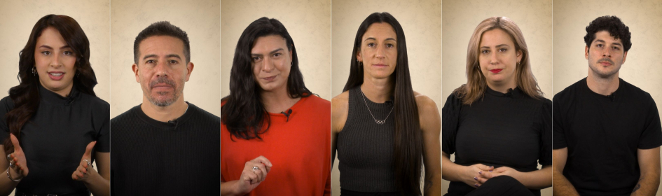 Mosaico de fotos: Luana, Rafa Cotelo, Josefina González, Pia Fernández, Fer Kosak y Marcos Sarraute