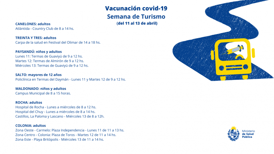 Vacunación semana de turismo