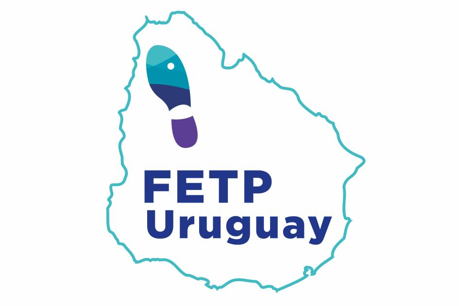 Contorno de Uruguay, con una huella