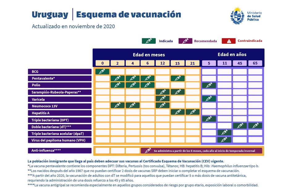 Vacunas del esquema de vacunación vigente Vacunas del esquema de vacunación vigente