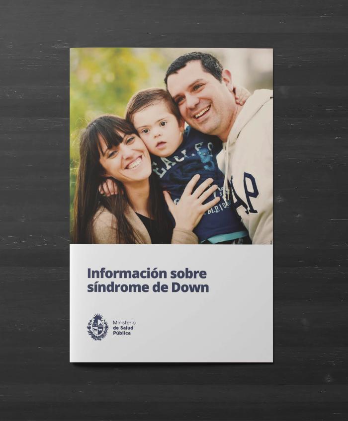Foto del folleto "información sobre síndrome de Down"