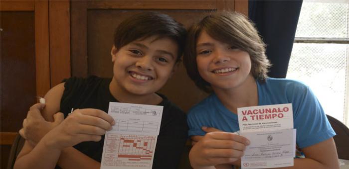 Foto: Niños en jornada de vacunación