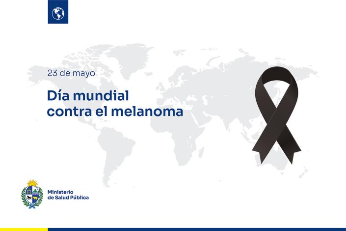 Día mundial contra el melanoma. Lazo negro.