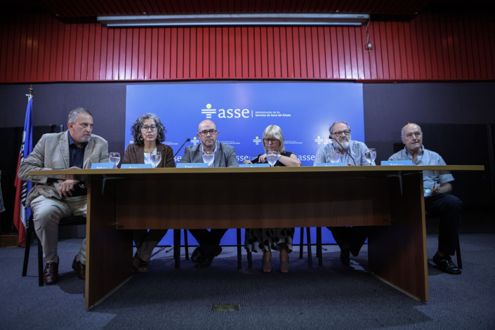 Izquierda a derecha: Gianre, Cuadrado, Danza, Lustemberg, Olesker, Bentancur