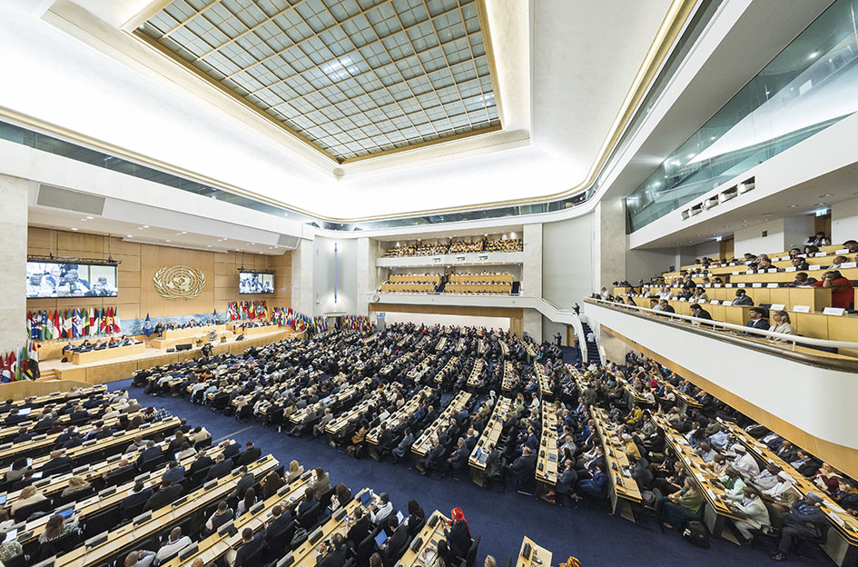 Castillo asumió presidencia de la Conferencia Internacional del Trabajo Imagen de la sala desde un costado