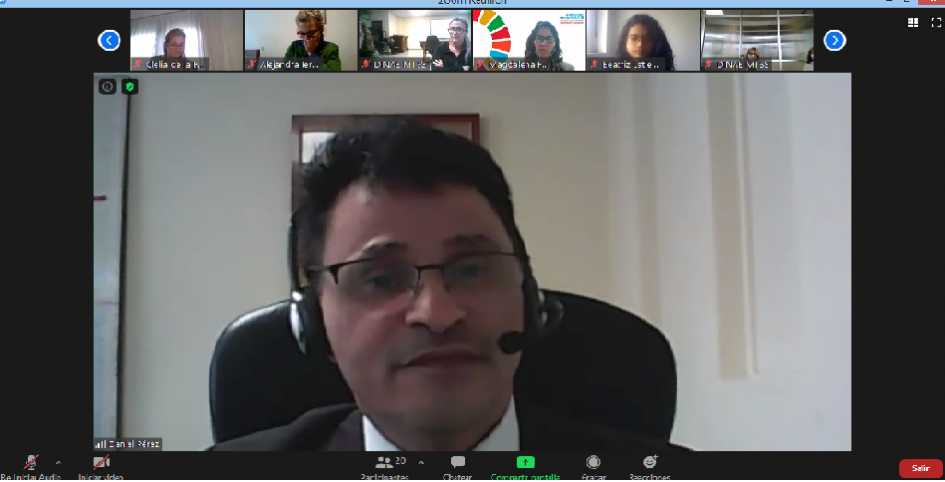 Reunión AUCI Pérez en reunión virtual