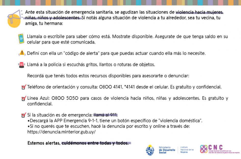 Pautas para situaciones de violencia intrafamiliar durante la pandemia Pautas para situaciones de violencia intrafamiliar durante la pandemia