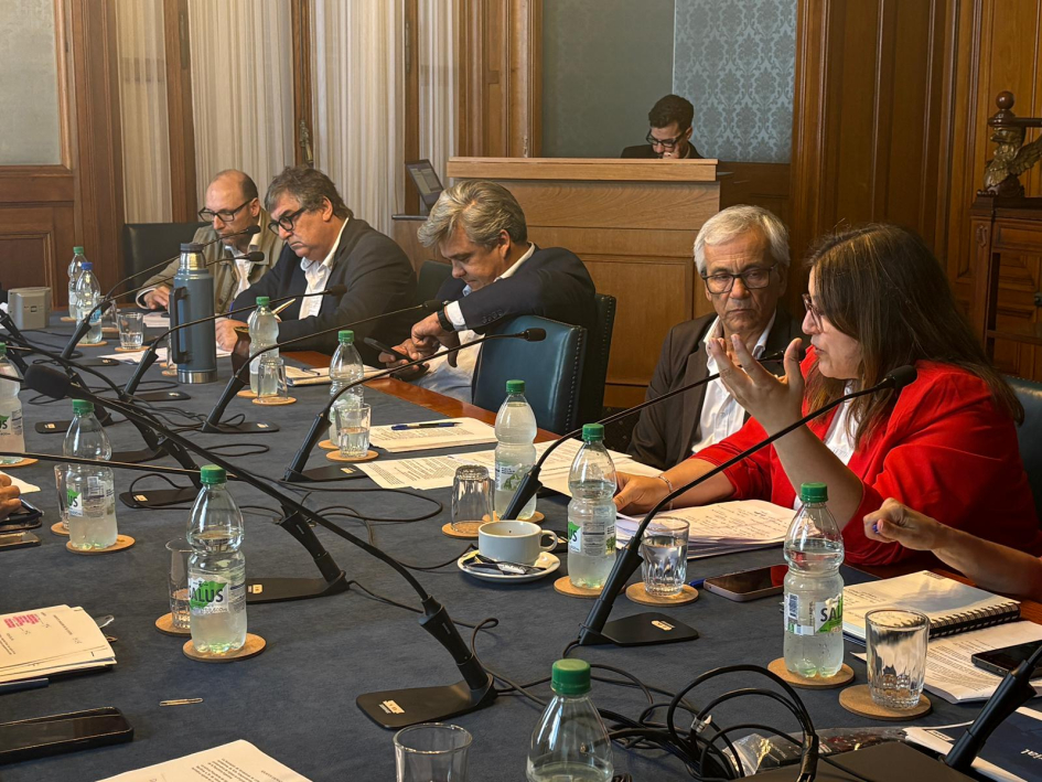 Integrantes reunidos en la mesa