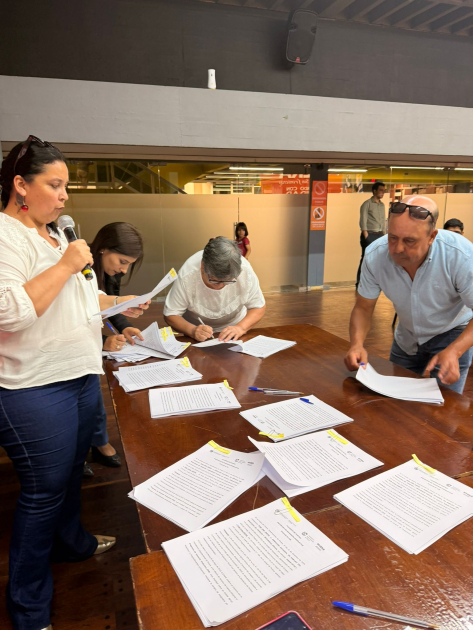 Proyectos de Inversión Productiva en Rivera Imagen de las firmas de los acuerdos