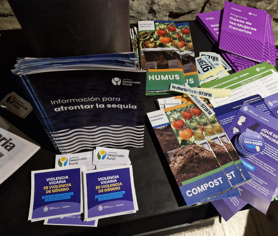 Material de difusión durante celebración del Día del Trabajador Rural