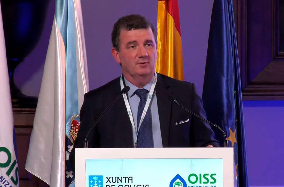 Congreso sobre prevención de riesgos laborales Teijeiro durante su exposición